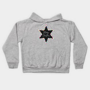 Merry Christmas Star Shining Lights Kids Hoodie